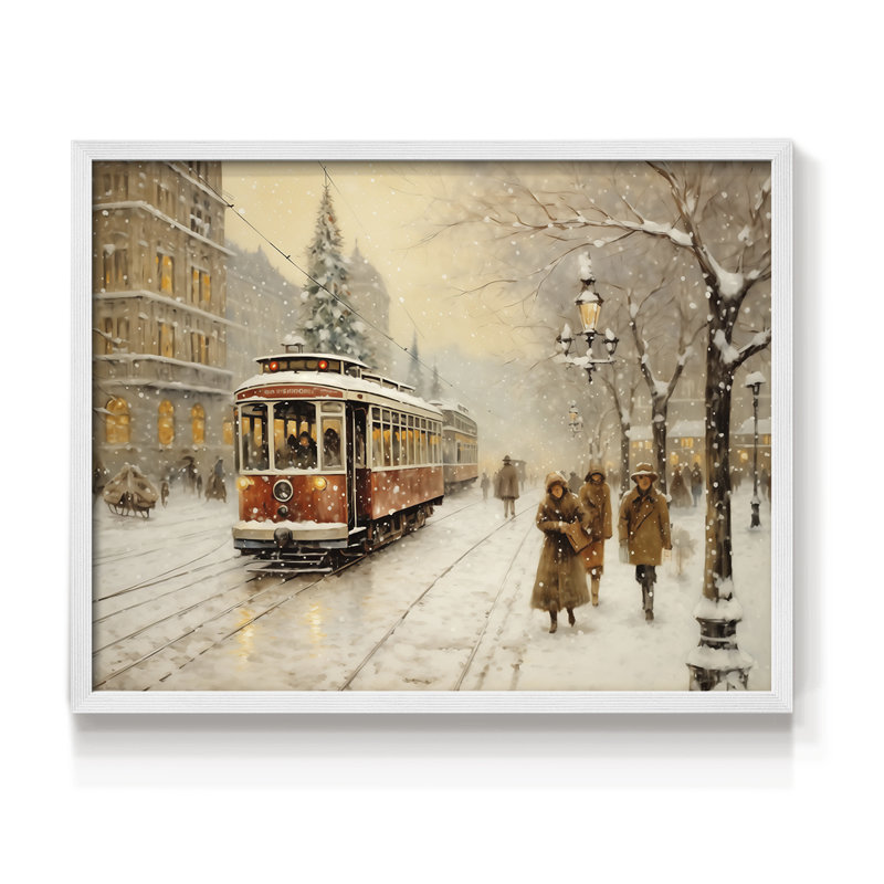 Chirstmas Art-CCCXL -Framed Print - Restickable, H 22 po x l 28 po, Blanc