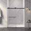 Porte de douche coulissante double sans cadre, verre trempé clair de 5/16 po (8 mm), couche épaisse facile à nettoyer-117492524
