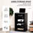 5 Media Center Cabinet. Distressed Black, Tempered Glass Doors, Adjustable Shelves. Accommodates Player, Receiver, Gaming Console, Laptop, Books. Arranges Cables Stand With Door, Shelves And Cable