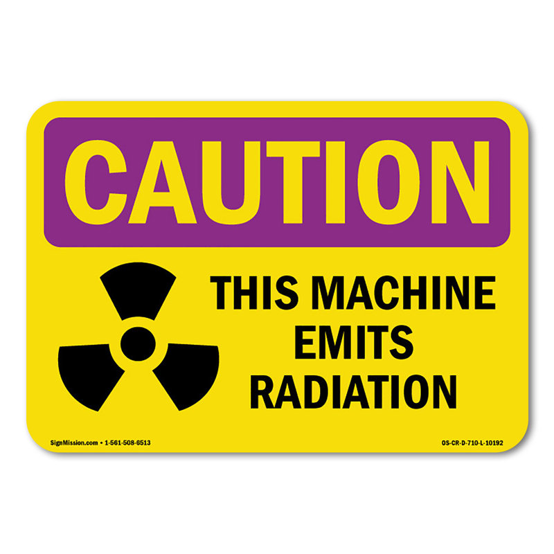 This Machine Emits Radiation Decal 5" X 3.5"
