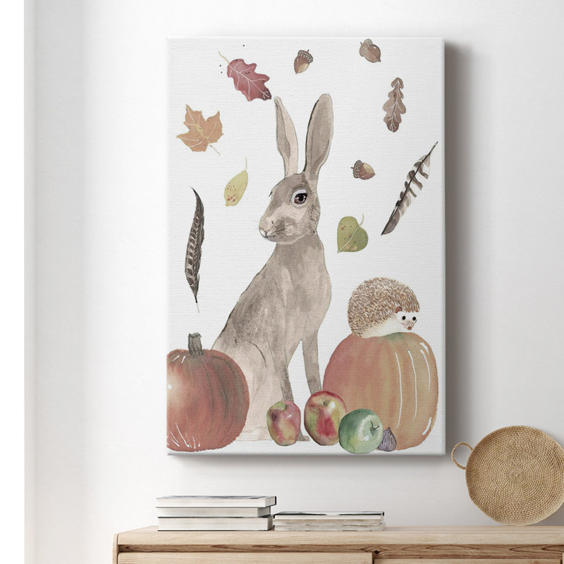 Mignonne forêt d'automne II - Toile tendue avec châssis de qualité supérieure - prête à être accrochée
