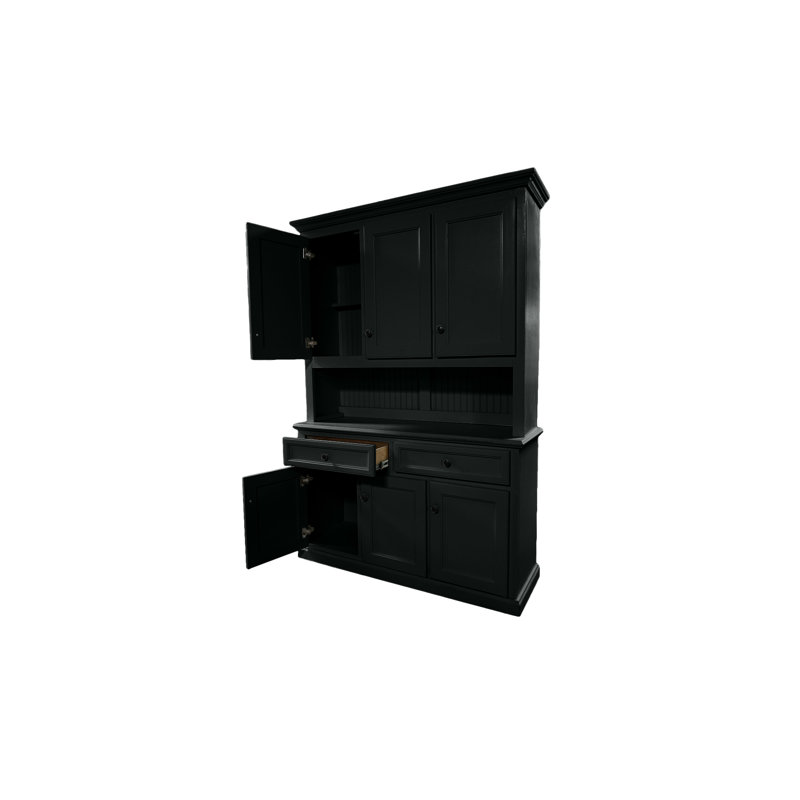 Modern Dining Hutch and Buffet, Black