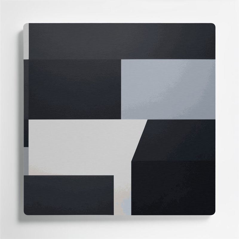 Minimalisme 67, art mural en métal noir, H 12 po x l 12 po