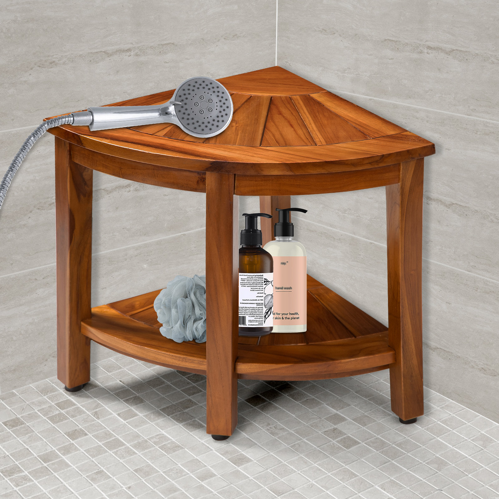 Teak shower bench online care