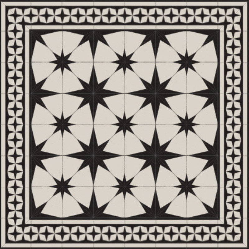 NightSky Black Cushioned Kitchen Mat, Rectangle 2' x 6'