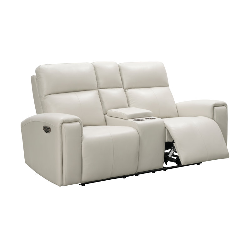 Causeuse inclinable en cuir fleur Arthella