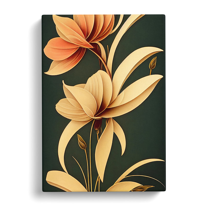 Classical Flower Art No.3 - Wrapped Canvas, 76cm H x 50cm W