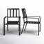 Chaise de salle à manger d'extérieur empilable en métal Leonard