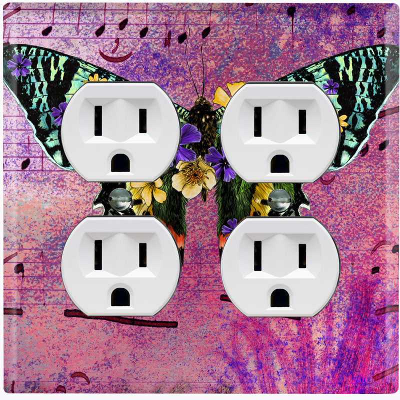 Patterned 2 - Gang Toggle Light Switch Standard Wall Plate