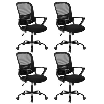Ergonomic Mesh Task Chair(Set  Of 4)
