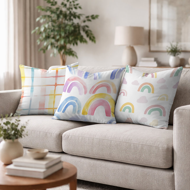 Coussin 3 pièces Modern, H 16 po x l 16 po
