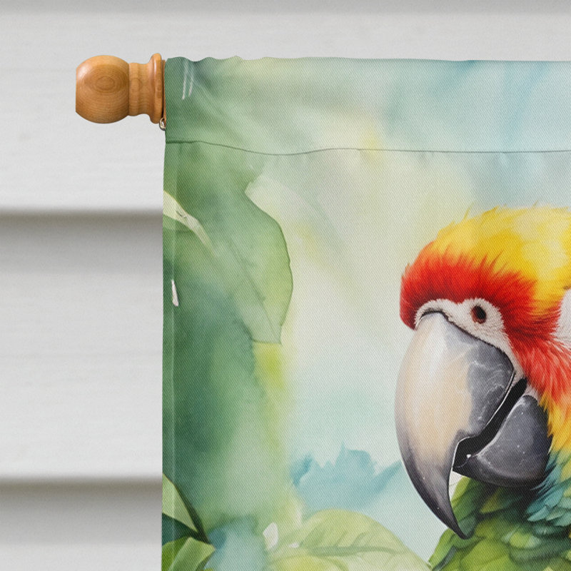 Drapeau pour la maison, Perroquet amazone