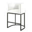 Ensemble de 3 tabourets de bar de 25 po de hauteur, de tabouret de bar avec dossier, accoudoirs, structure en métal et repose-pieds, chaise de bar d'appoint en tissu, tabourets de bar pour la cuisine et la salle à manger