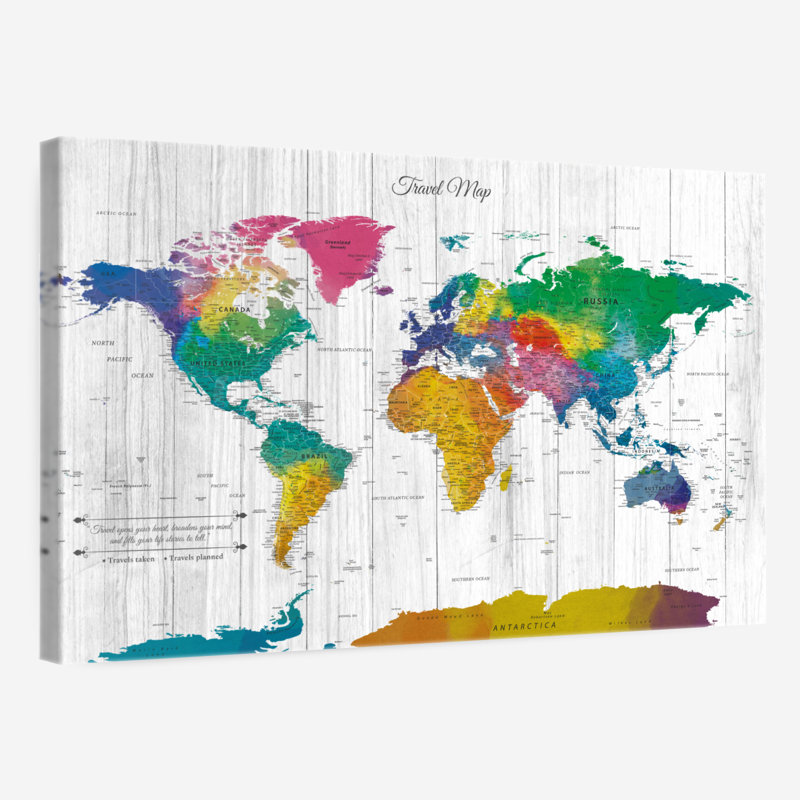 World Travel Amrico, punaise II, H 34 po x l 51 po