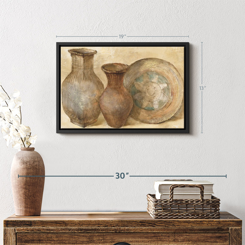 «Woven Vessels II Wall Art», H 19 po x l 13 po