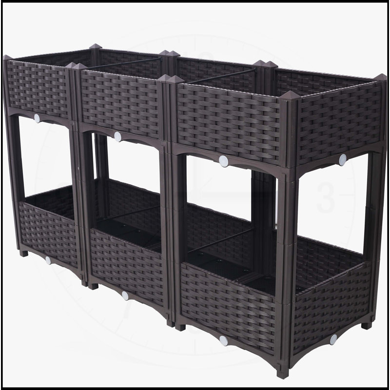 Jardinière surélevée pour jardinière - jardinière surélevée, Brun