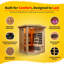 Sauna de coin infrarouge en bois Hemlock pour 3 personnes HEATWAVE Santa Fe