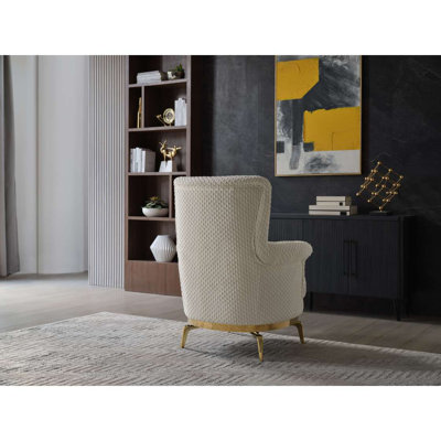 Chaise de style moderne Zoe en bois et or
