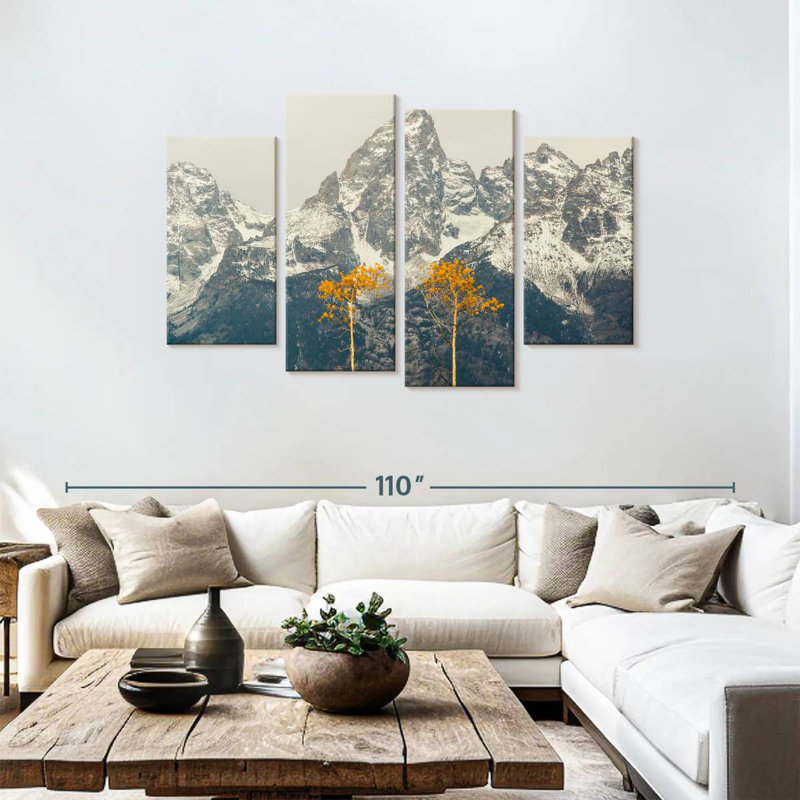 Alvord Grand Teton Frost Flora, H 48 po x l 75 po