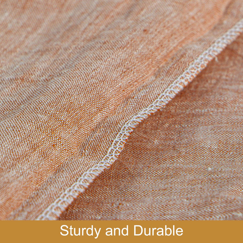 NTBAY Pillowcases 2-Pack 100% Linen  Wrinkle Fade Stain Resistant Envelope Closure 20x26 Inches, King Pillowcases, Orange