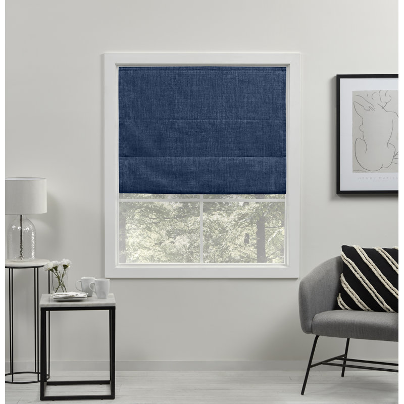 Store romain occultant 100% Exclusive Home Acadia, Denim, l 34 po x L 64 po