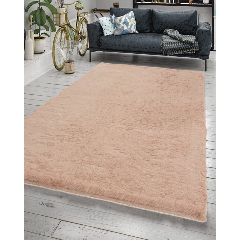Tapis rose clair doux, 31,5 po x 59,1 po | 100% polyester, lavable à la machine, sans aspirateur | Idéal pour le salon, la chambre à coucher et la chambre de bébé | Décoration élégante et confortable