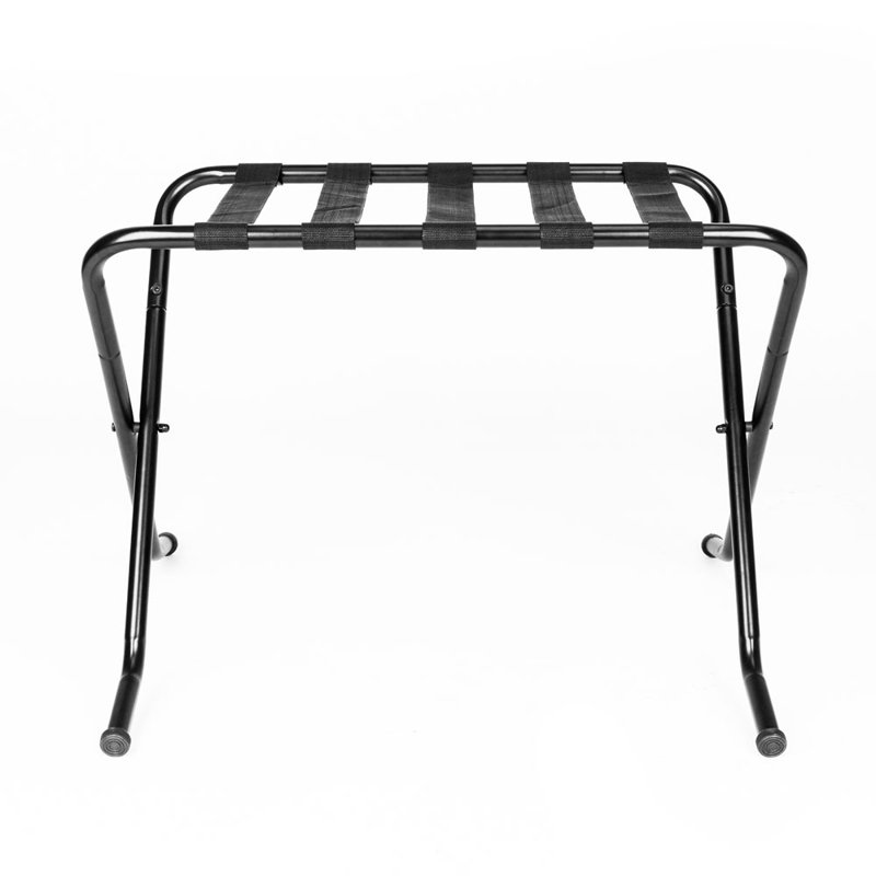 680×400×560mm Portable Metal Luggage Rack (black) - Durable Lightweight Foldable (or Fixed, If Non-foldable) For Home/hotel, Easy To Move