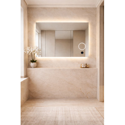 Miroir de salle de bain 47 "à DEL rétroéclairé - Verre argenté sans cuivre