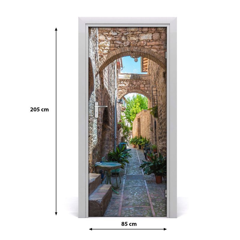 On Italian Streets Door Decal