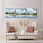 Lakeside Study III - Ensemble de 3 peintures sur toile tendue-749275679