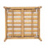 Repose-pieds d'extérieur en bois d'acacia Terassi, finition teck clair avec coussin beige