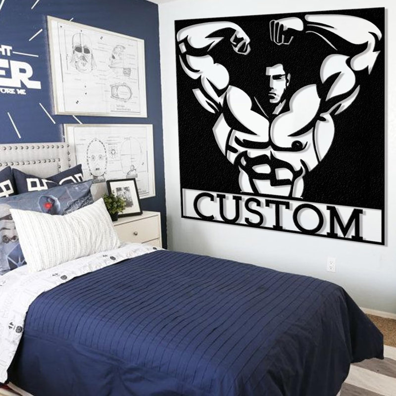 Sports Wall Decor on Metal, 20" H x 20" W x 0.05" D, Yes