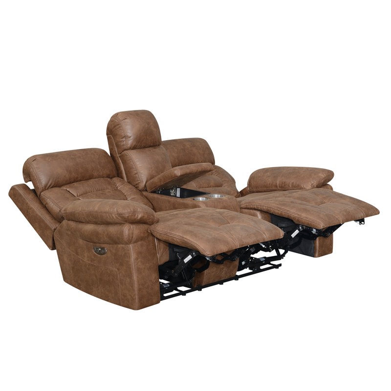 Anethrah 75'' Faux Leather Reclining Loveseat