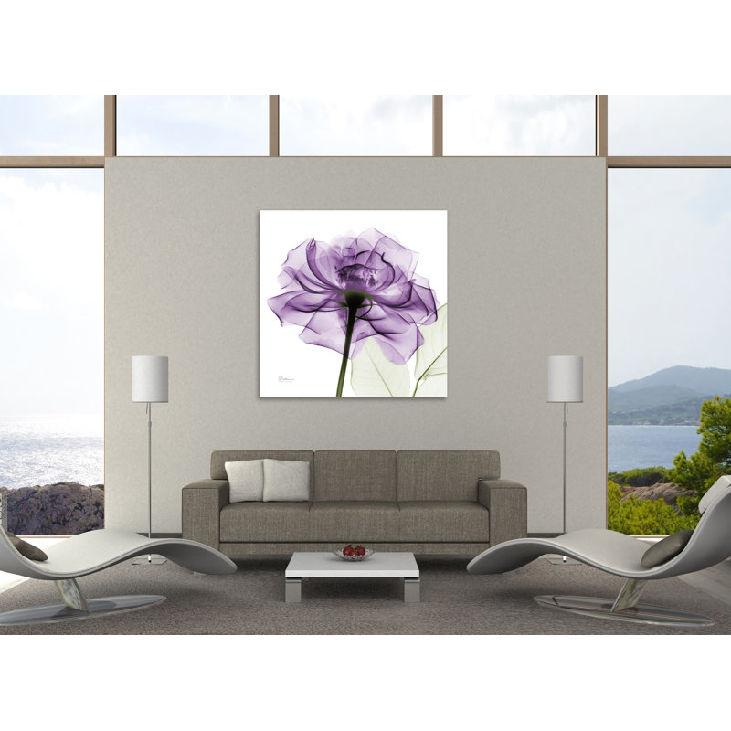 "Toile rose mauve", toile tendue par Albert Koetsier, H 48 po x l 48 po x P 1,5 po