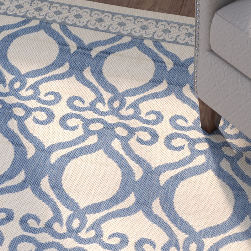 Claudis Performance Geometric Indoor/Outdoor Area Rug, Rectangle 2' x 3'7"
