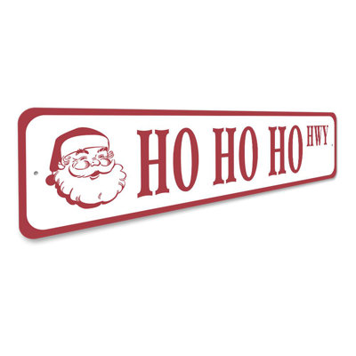 Plaque en aluminium Ho Ho Ho Santa