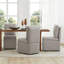 Chaise de salle à manger rembourrée avec roulettes Bralan-514484176