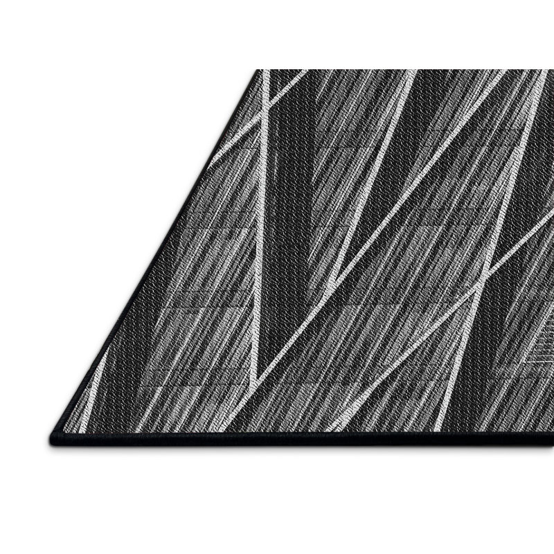 Tapis géométrique gris, Rectangle 5 pi x 7 pi