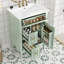 Meuble-lavabo de salle de bain avec lavabo, armoire en bois massif et panneau de fibres à densité moyenne, tiroirs rabattables et standards, tablette réglable