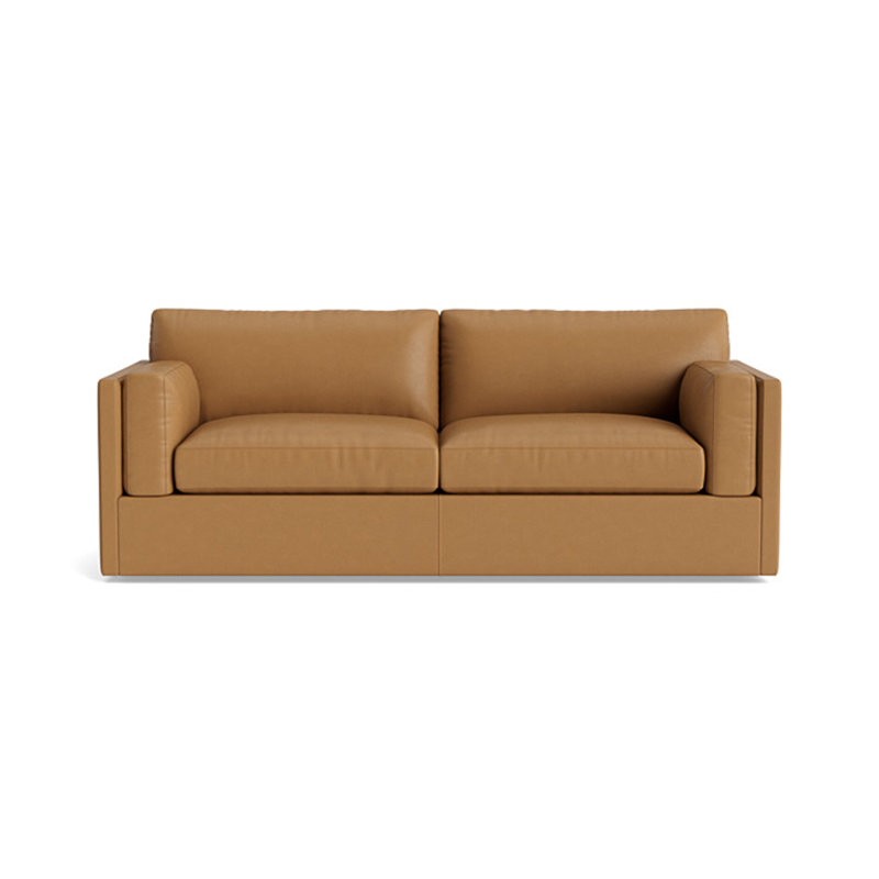 Fairfax Leather Sofa (85"), Leather - Butterscotch