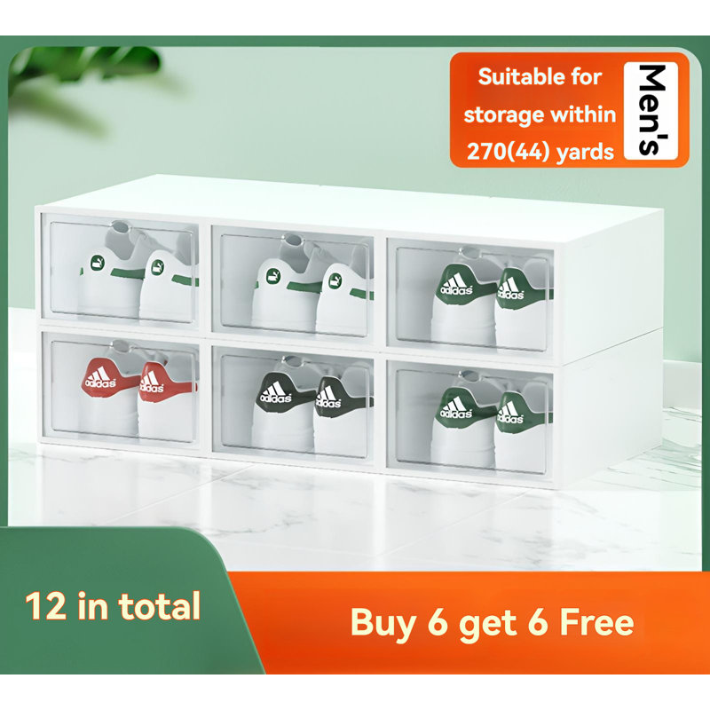 Thickened Dustproof Flip-Top Shoe Box, Transparent Drawer Shoe Storage Box
