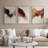 Framed Canvas Wall Art - Vintage Abstract Wall Prints for Bedroom-100135536-100135541