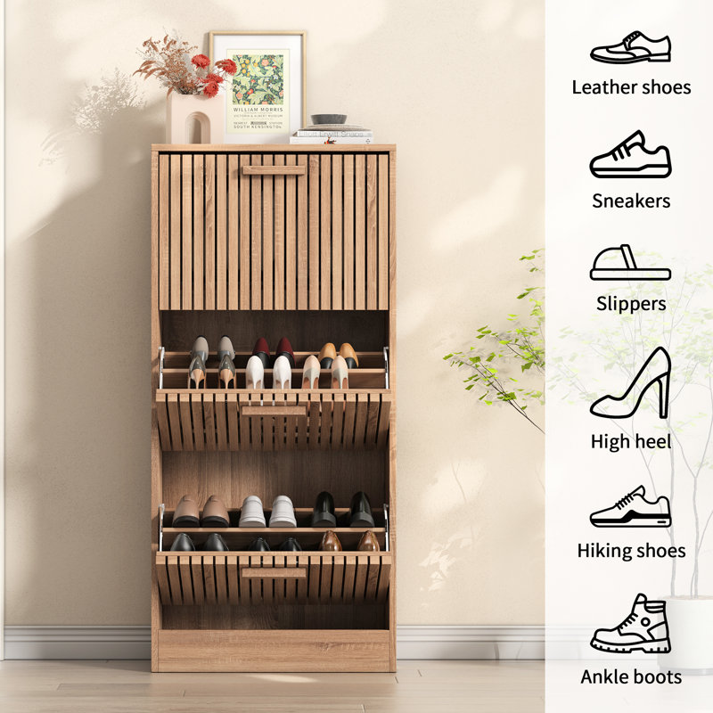 18 Pair Shoe Storage Cabinet