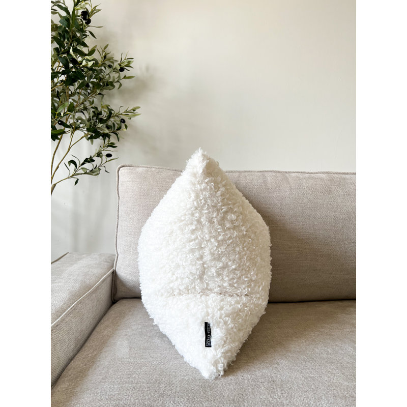 Housse de coussin Teddy, Neige, 24 po x 24 po