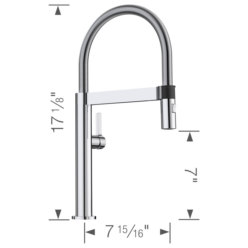 Robinet de cuisine blanc semi-professionnel Blanco Culina, Chrome poli