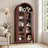 Arched Cabinet with Glass Doors, Walnut