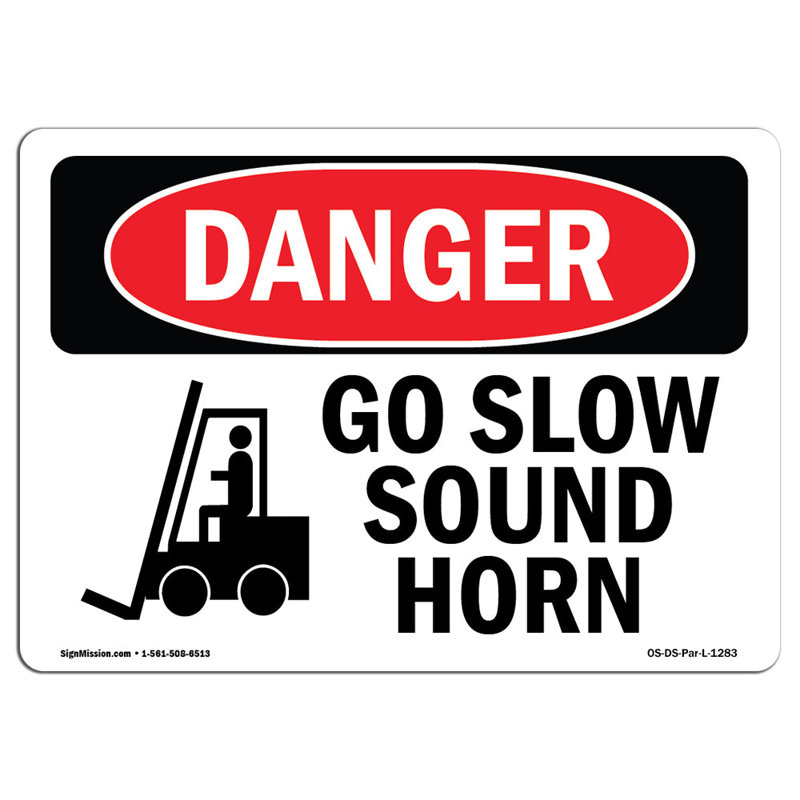 Panneau Go Slow Sound, H 12 po x l 18 po x P 0,1 po
