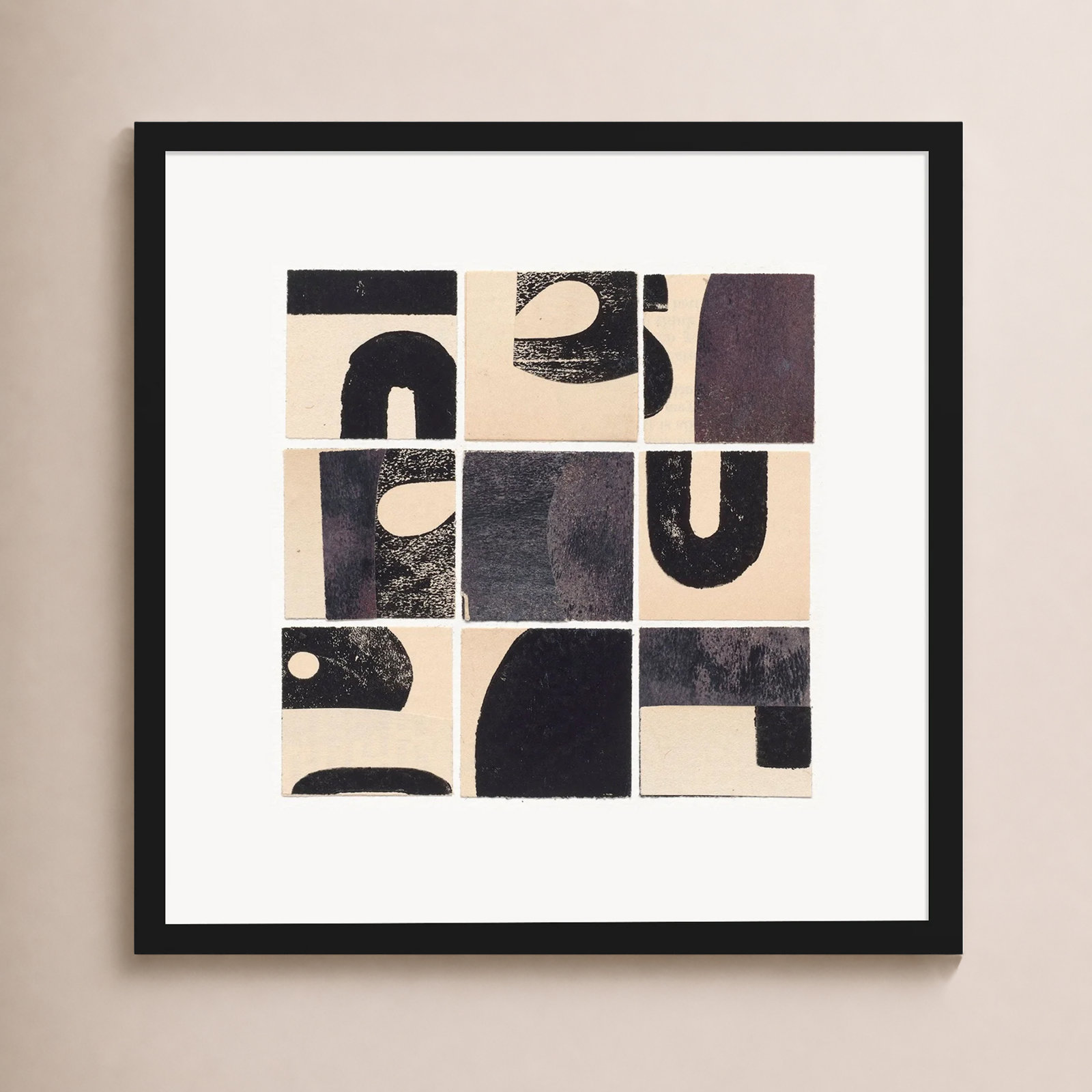 Lise "Curvy" Print by Driftway Studio, 16" H x 16" W x 1.25" D, Black