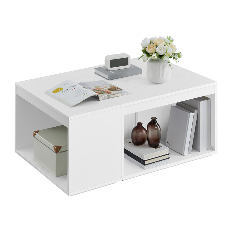 Rondall Coffee Table with Storage, White