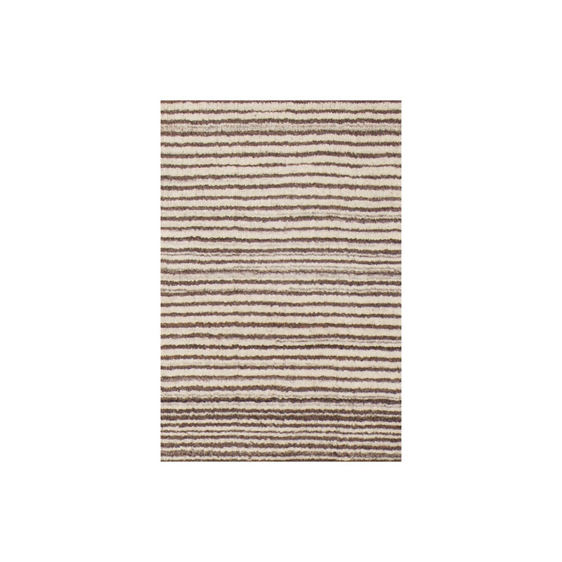 Elantra Patterned Knotted Wool Brown/Beige Area Rug, Rectangle 7'9" x 10'6"